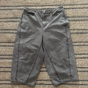 Free People brown/ beige capri barrell